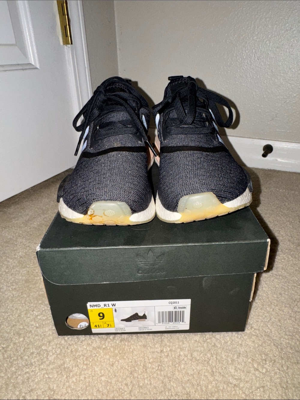 adidas Kids Black Knit NMD_R1 Sneakers